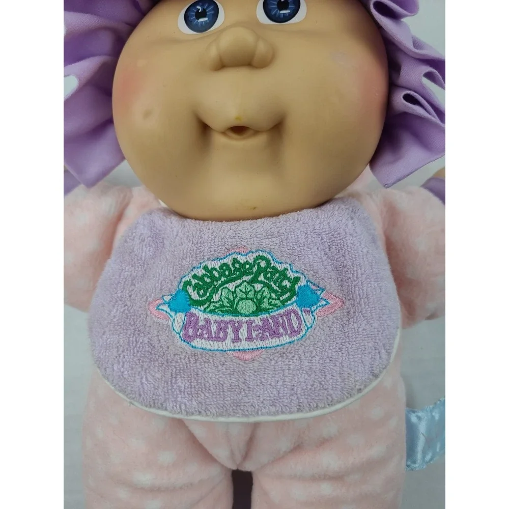 Vintage‎ 1988 Cabbage Patch Kids Baby-Land Plush Doll Pink Soft Body Pacifier